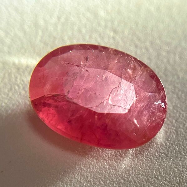 非加熱ルビー 蛍光反応 1.78ct 宝石 ルース モザンビーク ルビー コランダム 天然石 裸石 ジュエリー 素材 天然ルビー