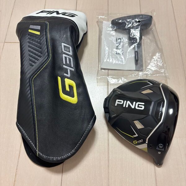 試打のみ使用 PING G430 MAX 9度 1W ドライバー ヘッド単品 カバーレンチ付き