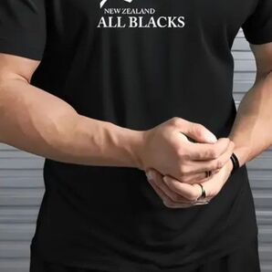 (特価値下げ)オールブラックス セットアップ Tシャツ ハーフパンツ 黒LLサイズ