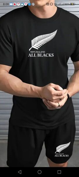 オールブラックス セットアップ Tシャツ ハーフパンツ3L