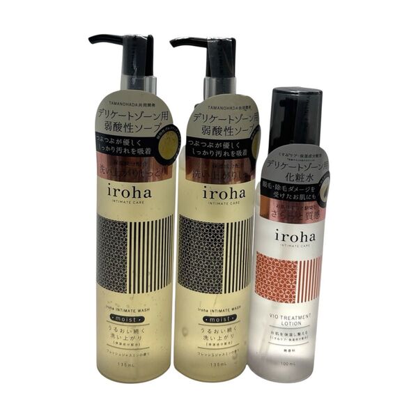入荷【新品】iroha デリケートゾーン用ソープ2本・化粧水1本 ムダ毛ケア ビューティ