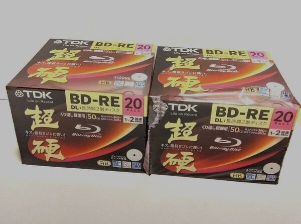TDK BD-RE 20枚×2 50GB 超硬 BEV50HCPWA20A TDK