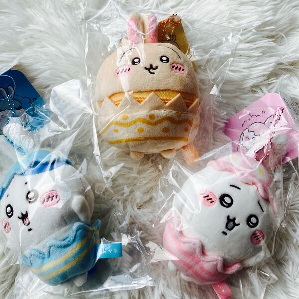 【未開封タグ付】ちいかわ そろそろイースなマスコット ちいかわ ハチワレ うさぎ 3人set ぬいぐるみ イースター