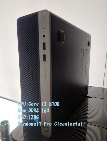 HP ProDesk 400 Core i3-8100/メモリ16GB/SSD128GB/Win11 Pro