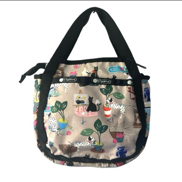 ★Lesportsac★ 犬猫ちゃん柄★ 2wayショルダーバッグ ペット レスポートサック スモールジェニー
