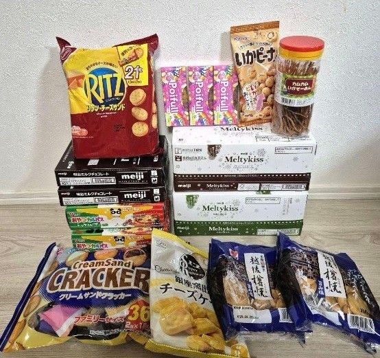 お菓子 まとめ売り チョコ RITZ メルティーキッス カルパス せんべい チーズケーキ ポイフル