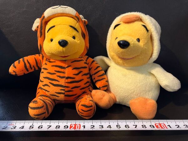 くまのプーさん ぬいぐるみ アミューズメント景品 着ぐるみ 2個セット 当時物