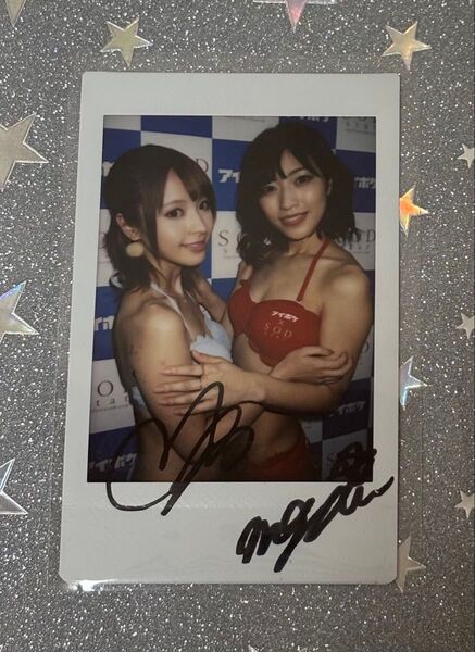 桃乃木かな 市川まさみ 直筆サイン入りチェキ #ツーショット