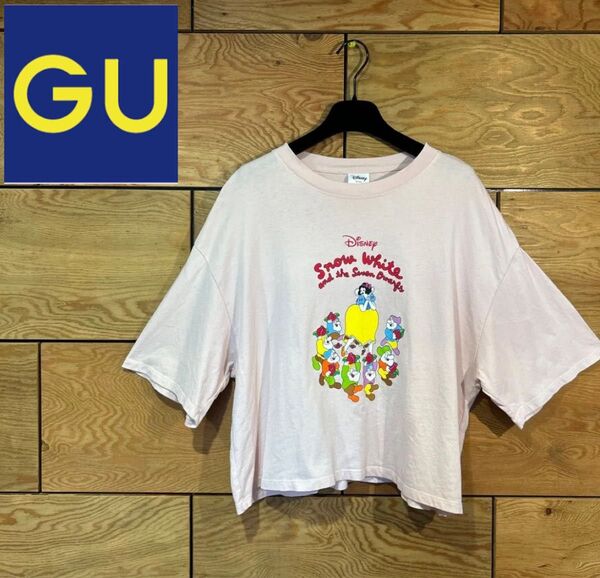 GU ディズニー 白雪姫 やなぎだまさみ コラボ Tシャツ L ピンク