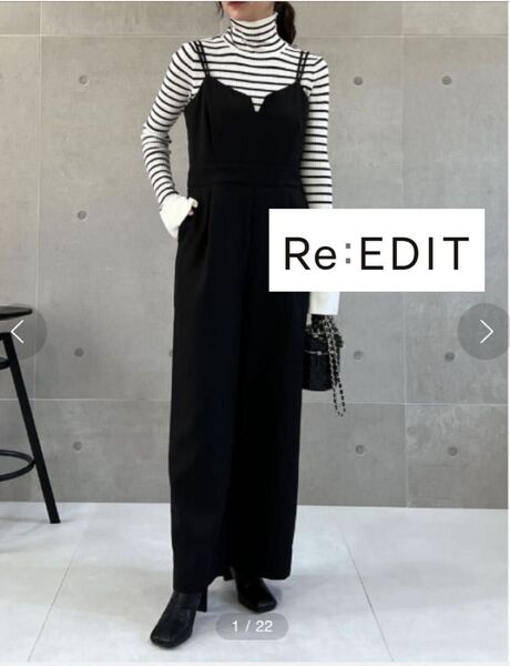 Re:EDIT ビスチェライク オールインワン S ブラック