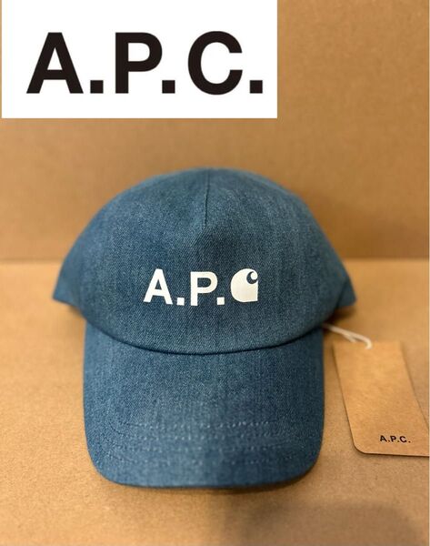 新品 タグ付き A.P.C carhartt WIP コラボ デニム キャップ ユニセックス