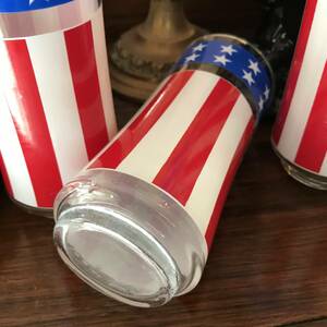 70*s~ american Vintage star article flag pattern. gala spade New York tableware / California west coastal area 60*s70*s antique American Casual 