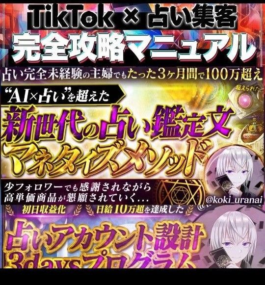 占いスターターキット AI占いを超えた コキTips 副業占い