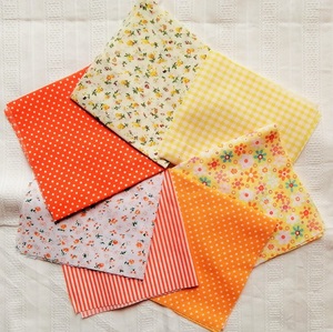 カット済 USAコットン ミニ カットクロス 7枚 セット サイズ 24cmx25cm 前後 7-4