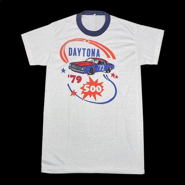 送料無料 DAYTONA 500 NASCAR ビンテージ デイトナ レーシング リンガー Tシャツ カークラブ ドラッグレース ウェア Tシャツ アメ車 古着