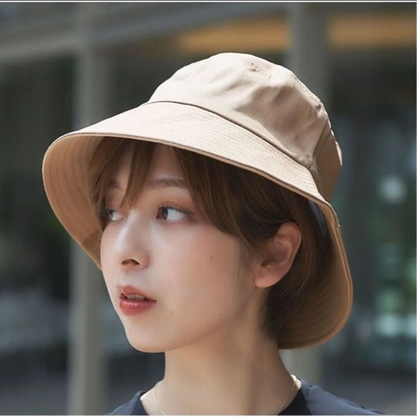 バケットハット 帽子 つば広 無地 UVカット 紫外線対策 軽量 日焼け防止 ハット 新品 付き