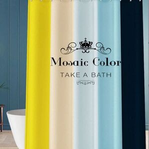 ヨーロッパ クラウン お風呂 バス シャワーカーテン 防水 シャワー カーテン 欧風 イギリス お風呂用品 バスグッズ 英国風 黄
