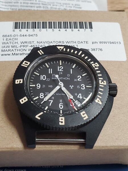 MARATHON Navigator Date Wrist Watch ミリタリー本物 未使用デッドストック!レア