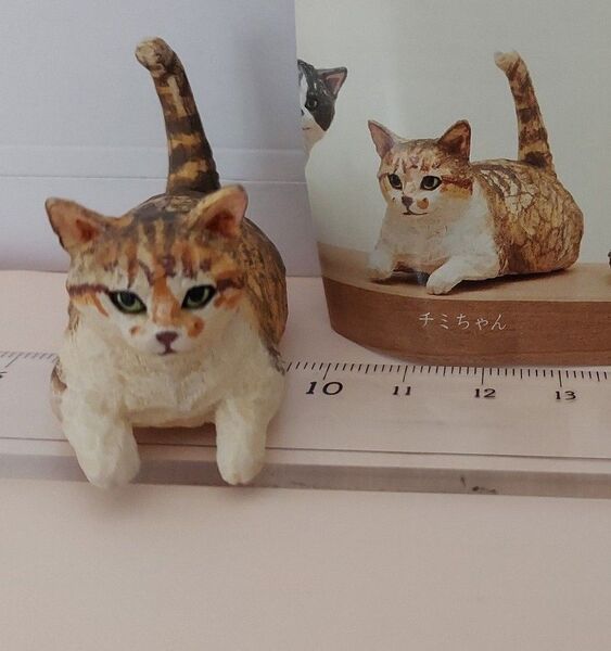 はしもとみお 猫の彫刻2 チミちゃん 1種類 キタンクラブ ミニチュア フィギュア リーフレットしわあり ガチャガチャ ねこ ネコ