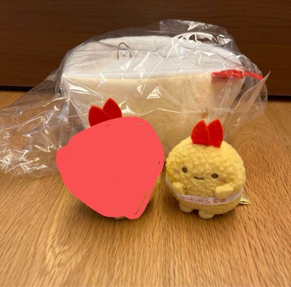 すみっコぐらし えびふらいの日 受注 ぬいぐるみ えびふらいのしっぽ 丼セット