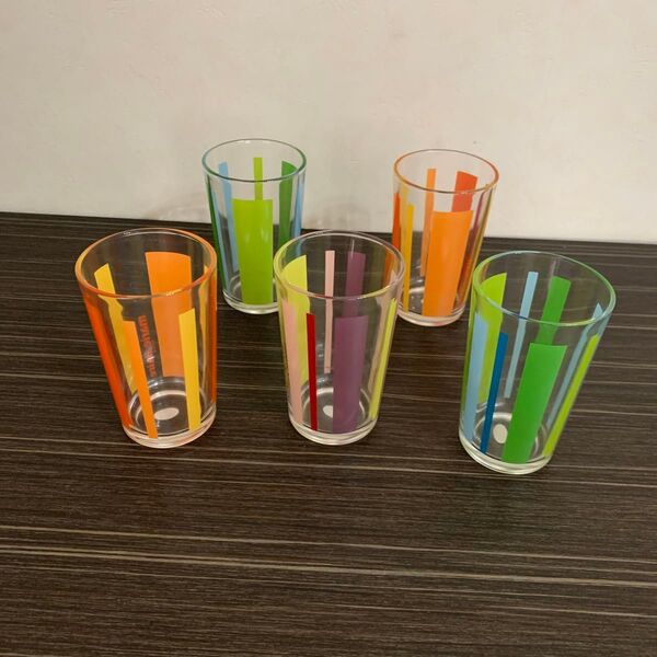 カラフルグラス 5個セット まとめ売り