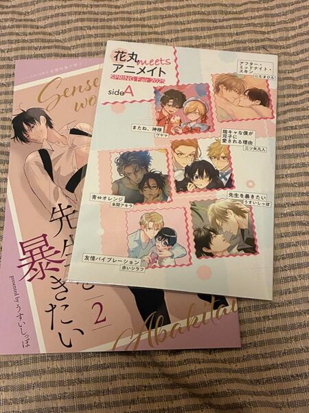 花丸 meets アニメイト SPRING Fair 2025 sideA、先生を暴きたい 2 コミコミスタジオ小冊子セット