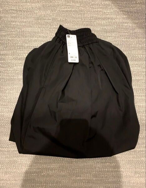 GU women バブルヘムミディスカート ブラック S