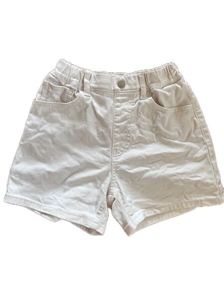 UNIQLO キッズ 女の子 ショートパンツ 白130cm ユニクロ