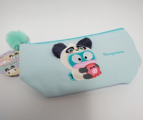 【新品】サンリオ ハンギョドン かぶりもの スケーター(Skater) ペンケース 化粧ポーチ タグ付き 人気 舟形 1点
