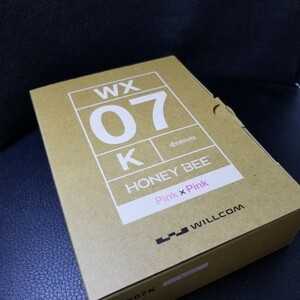 【未使用品】【送料無料】 Y!Mobile WILLCOM WX07K Pink x Pink ピンク×ピンク 製造番号：260873888