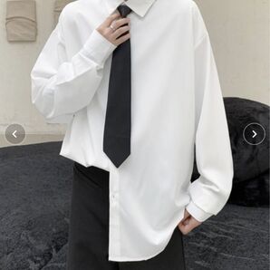 スタンダード ベーシック タイ デザイン ロングスリーブ シャツ