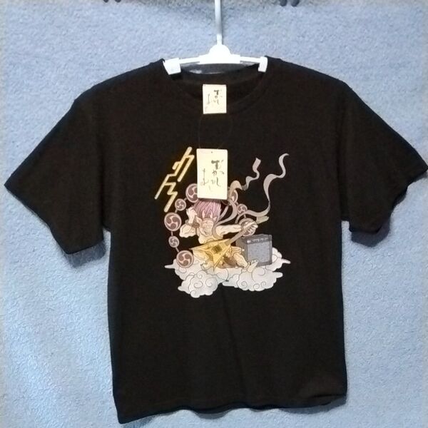 新品タグ付き 雷神Tシャツ Lサイズ 日本製 京都むかしむかし JAPAN 小さなロマンス(特許)立体プリント レア