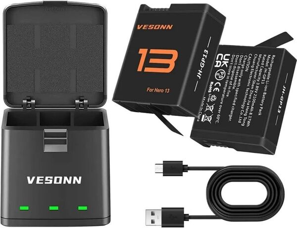 Vesonn Hero 13 バッテリー充電器セット 2100mAh