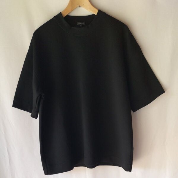 【アベイル メンズ 半袖 カットソー Lサイズ 黒】 Tシャツ 無地 しっかりした生地 身幅ゆったり
