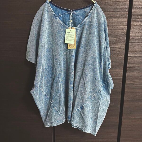 LEMON TREE インディゴ染め カットソー LL