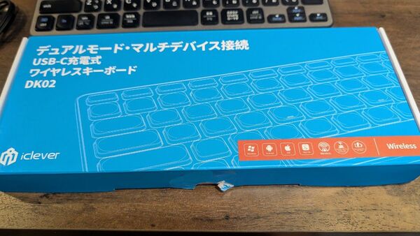 iClever ワイヤレスキーボード Bluetooth&2.4G 無線 キーボード 日本語配列 グレーブラック DK02