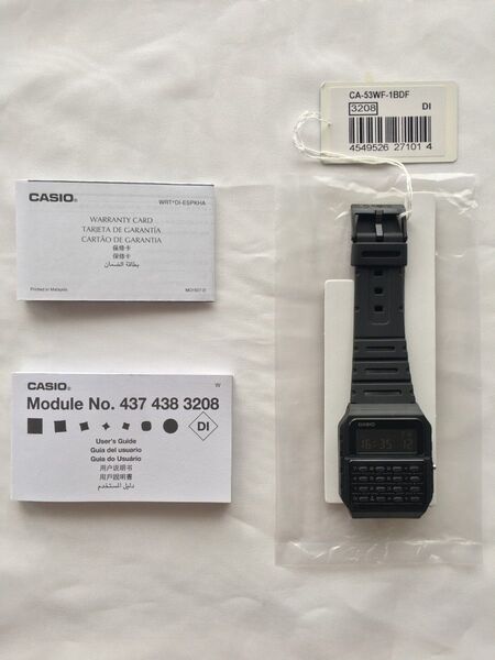 ★即決 送料無料 CASIO チプカシ 腕時計 カリキュレーター CA-53WF-1B ブラック 時計 チープ カシオ