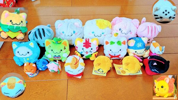 猫のぬいぐるみマスコットセット まるねこCLUB ねむネコ ぷちまる ポケットサファリパーク まんちかん ニャンコ先生