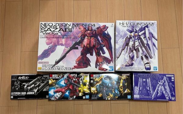 【新品6点セット】MG サザビー Hi-νガンダム+HWS拡張セット Ver.Ka HGUC ヤクト・ドーガ 94式ベースジャバー
