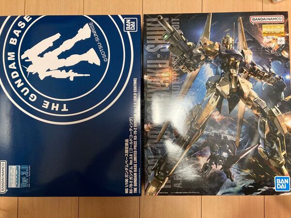 ガンプラ MG ゴールド系 2点セット ガンダムVer.3.0(ガンダムベース限定)/百式Ver2.0