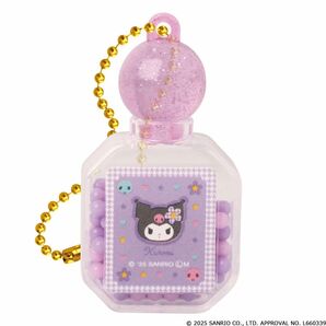 サンリオキャラクターズ パフュームボトル型キラキラキーチェーン クロミ kuromi カプセルトイ