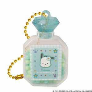 サンリオキャラクターズ パフュームボトル型キラキラキーチェーン がカプセルトイ 平成レトロ ポチャッコ
