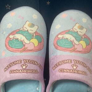 【タグ付き】夏目友人帳にゃんこ先生×シナモロール×しまむらコラボルームシューズ