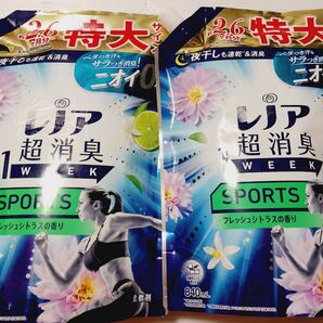 レノア超消臭 SPORTS 1WEEK フレッシュシトラスの香り つめかえ用 2袋 840ml×2