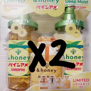 アンドハニー &honey ディープモイスト パインアメ シャンプー トリートメント 2箱