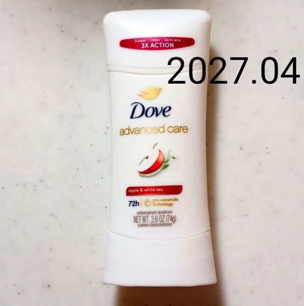 !最新!ダヴ アドバンストケア アップル&ホワイトティー デオドラントスティック 制汗剤 Dove ★期限2027.04★