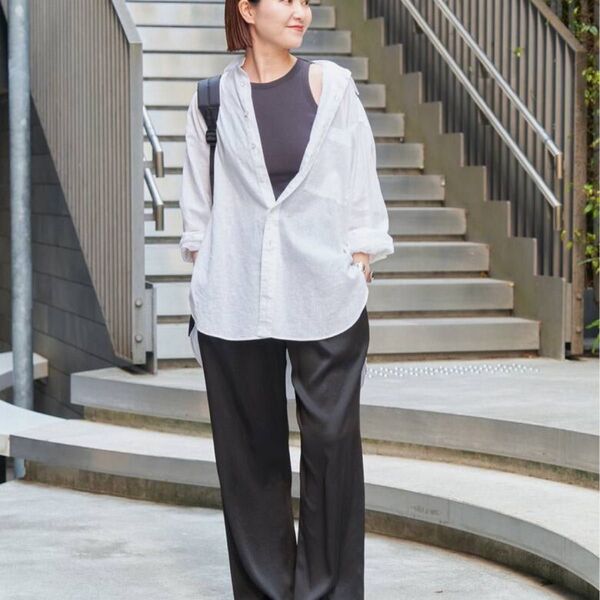 Spick and Span コットンリネンルーズシャツ