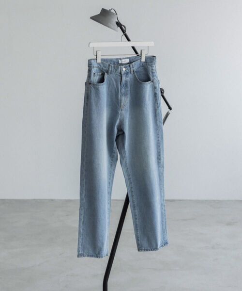 remer(リメール)loose vintage wash denim/ルーズヴィンテージウォッシュデニムサックスブルー/Sサイズ