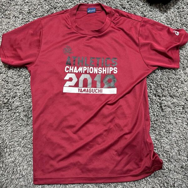asics(アシックス)陸上競技選手権大会(第102回大会)記念Tシャツ