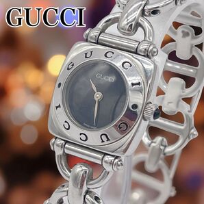 新品電池 人気 GUCCI グッチ 6400L ホースビット ブラック文字盤 QZ レディース 稼働